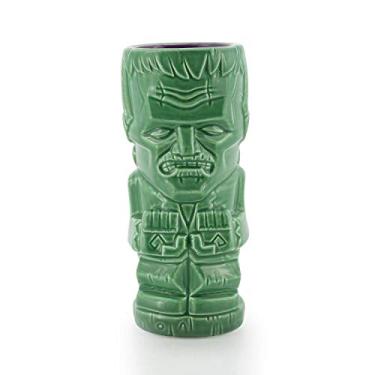 Imagem de Geeki Tikis Caneca de cerâmica de 510 g | Monstro Frankenstein Boris Karloff| Verde