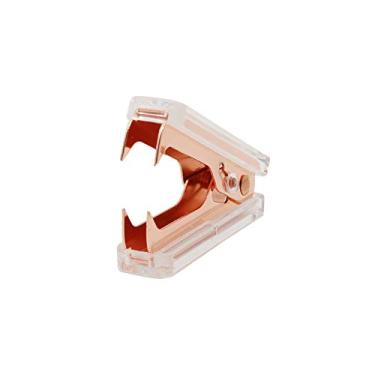 Imagem de Removedor de grampos de acrílico transparente ouro rosa para casa | Escritório | Acessórios para mesa escolar, Rose Gold, 60mm