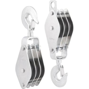 Imagem de Moitão Para Elevação De Carga 45mm 3 Roldanas 650 Kg Vonder