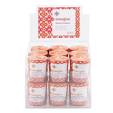 Imagem de Root Candles Seeking Balance Velas votivas 20 horas, pacote com 18, Energize: Eucalipto Alecrim, 18 unidades