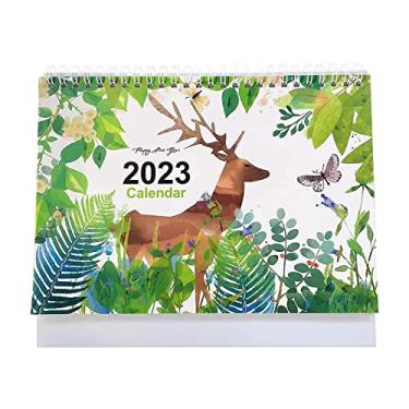 Imagem de Calendário de mesa 2023, calendário mensal de mesa, calendário de flip permanente com papel grosso, calendário de calendário de papel grosso para escritório e uso doméstico (Estilo-A)