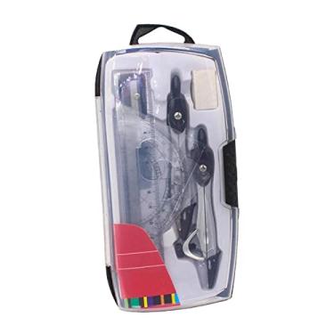Imagem de Generic Kit Geometria Matemática Transferidor, Bússola, Régua de 90°, Régua de Apagador de papel para desenho de engenharia