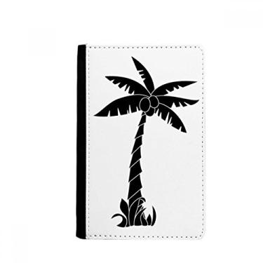 Imagem de Porta-passaporte Plant Coconut Tree Black Outline Notecase Burse carteira capa porta-cartão, Multicolor