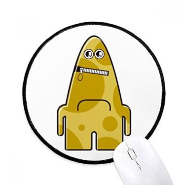 Imagem de Universo Alienígena monstro amarelo mouse pad desktop escritório tapete redondo para computador