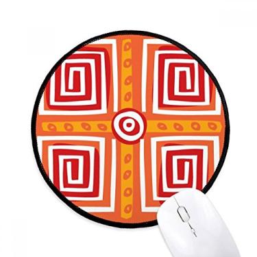 Imagem de DIYthinker Caixas Espirais Totems México Civilização Antiga Mouse Pad Desktop Escritório Tapete Redondo para Computador