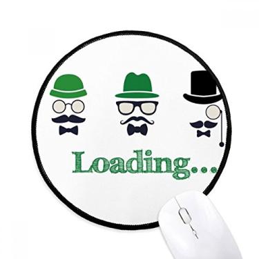 Imagem de Tapete de mouse para colorir com piada chinesa verde para escritório tapete redondo para computador