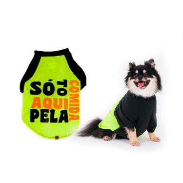 Imagem de Blusa Roupa Roupinha P/ Pet Cachorro Cães Algodão C/ Passador De Colei