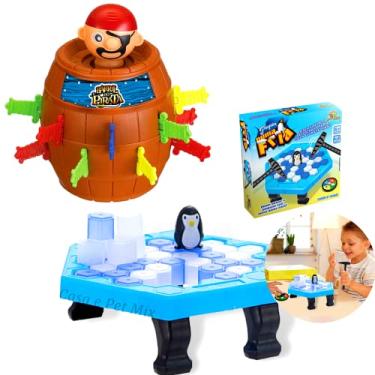 Kit Jogo Torre Maluca + Jogo Pinguim Quebra Gelo - Art Brink