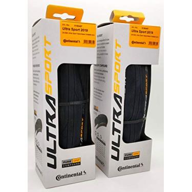 Imagem de Continental Ultra Sport III 700x25c Preto/Preto Dobrável PureGrip - Par (2 Pneus)