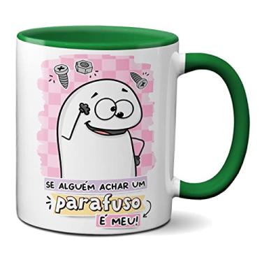Imagem de Caneca Flork Se Alguém Achar Um Parafuso É Meu Meme Engraçado (Verde)