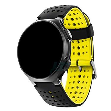 Imagem de Pulseira Dual compativel com Relogio Forerunner 235 220 230 620 630 735XT - Marca LTIMPORTS (Preto com Amarelo)