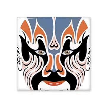 Imagem de Adesivo brilhante de azulejo de cerâmica Quluoyang colorido de cabeça de ópera de Pequim