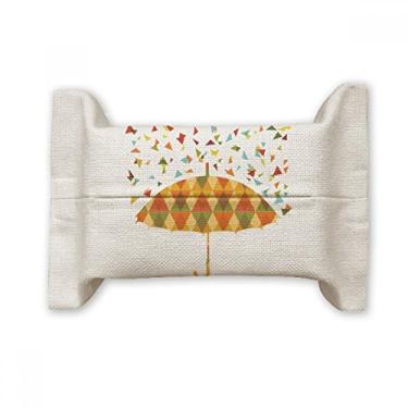 Imagem de Capa de papel para lenços faciais com estampa de gotejamento para chuva, bolsa de linho de algodão