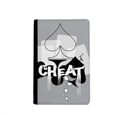 Imagem de Porta-passaporte Notecase Burse para cartas de baralho de coração com estampa de utensílios de jogos e porta-cartões