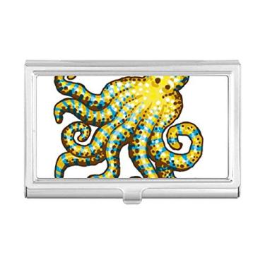 Imagem de Octopus Marine Life Carteira de bolso com estampa de desenho animado para cartões de visita