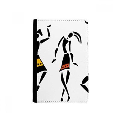 Imagem de Carteira Primitive Africa aborígene preta Totems Dança Passaporte Notecase Burse Carteira Porta-cartão
