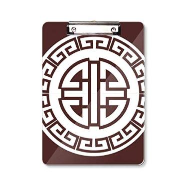 Imagem de China Chinês Símbolo Quatro Bênçãos Prancheta Pasta Bloco de Escrita Placa de Apoio A4