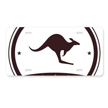Imagem de DIYthinker Placa de licença com emblema de Canguru sabor Austrália, decoração de carro, acessório de aço inoxidável