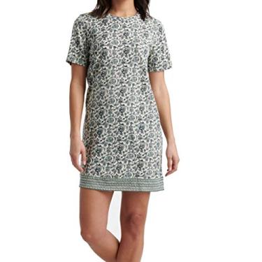 Imagem de Lucky Brand Vestido camiseta feminino com estampa Woodblock, Verde multi, XP