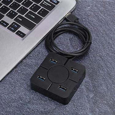 Imagem de Cubo de Divisor USB 3.0, um a Quatro Computador Notebook Expansão de Alta Velocidade e Acessório Multifuncional para Laptop de Quatro Portas Hub Docking Station (Preto)