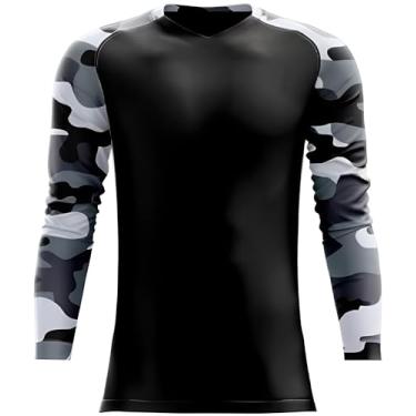 Imagem de Blusa Dry Fit Camisa Térmica Camiseta Manga Longa Masculino Feminino Rash Guard Proteção UV +50 Camuflada Exército Bope Caveira Polícia (GG, PRETO - BOPE)