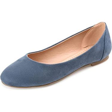 Imagem de Journee Collection Womens Kavn Flat with Classic Round Toe and Comfort Insoles, Blue, 8