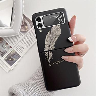 Imagem de Para Samsung Galaxy Z Flip3 Flip4 5 Capa preta rígida para Samsung ZFlip5 Galaxy ZFlip3 para sansung z flip 3 4 5 zflip 3 Capa Fundas, Khey, yinyumao, ForGalaxyZFlip4 (5G)