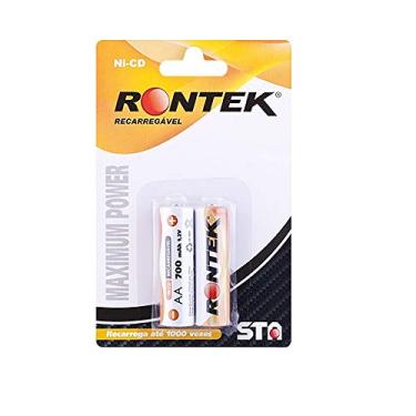 Imagem de Bateria recarregavel AA 700mAh 1,2V c/ 02 UN Rontek