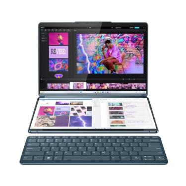 Imagem de Notebook Lenovo Yoga Book 9i i5 16GB 512GB 2.8K OLED Dual Display W11 82YQ002XBR Azul