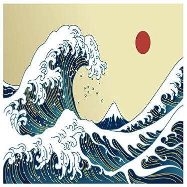Imagem de Tuyifa 8d Kanagawa Surf Mural Estilo Japonês Ukiyoshi Papel de Parede Cozinha Japonesa Sushi Restaurante Tatami Papel de Parede (158''x110'' (400x280cm), Figure-006)