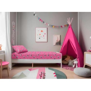 Imagem de Lençol Infantil Bulldog Francês Pink 2 Peças 88cm X 1,88M - Portallar