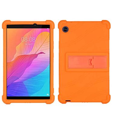 Imagem de QYiiD Capa para Xiaomi Mi Pad 4 Plus, capa protetora de silicone leve à prova de choque macia adequada para crianças para tablet Xiaomi Mi Pad 4 Plus de 10,1 polegadas, laranja