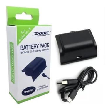 Imagem de Bateria Recarregável Preta Com Cabo USB Carregador Para Controle Manete Wireless de Xbox One (S) / X