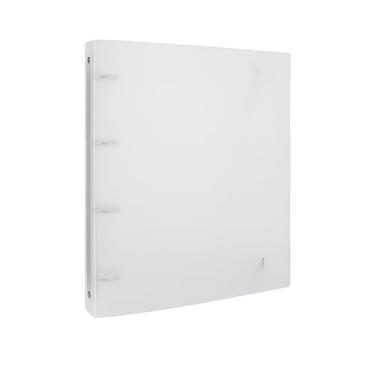 Imagem de Capa de fichário A4 com 4 argolas limpa transparente de PVC macio para capa de caderno recarregável com superfície fosca para armazenamento de carimbo e matriz tamanho total (dobrado) 27 x 32,8 x 4 cm