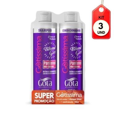 Imagem de Kit C-03 Gota Dourada Gotíssima Shampoo + Condicionador Balsamo 300ml