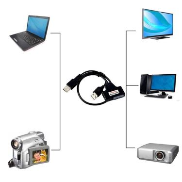 Imagem de Cabo adaptador EH USB 2.0 para 7+6 SATA de 13 pinos para laptop, CD, DVD