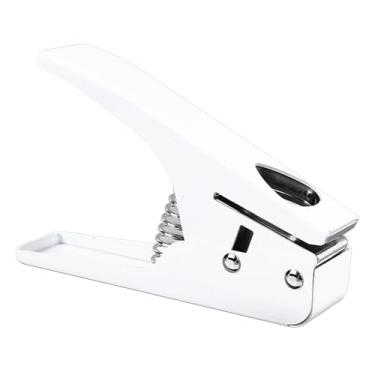 Imagem de Furador de Palheta de Guitarra, Tamanho Ajustável, Portátil, Fácil de Usar, Fabricante Multifuncional de Palhetas de Metal e Plástico para Guitarristas (Branco)