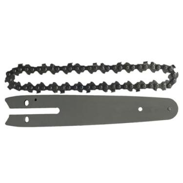 Imagem de 4/6/8 Polegada conjunto de corrente elétrica e placa guia mini motosserra substituição acessórios carpintaria corrente guia de corrente, 6 polegada, h