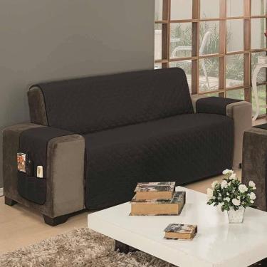 Imagem de Protetor De Sofá Dupla Face Impermeável Mr 3 Lugares - Preto-cinza