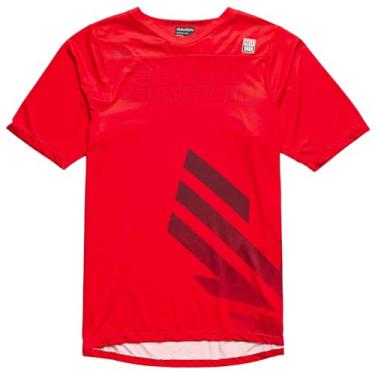 Imagem de Troy Lee Designs Camiseta de mountain bike adulto Skyline de manga curta, Sram Eagle One, vermelho ardente, M
