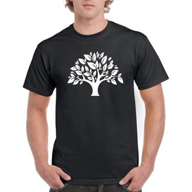 Imagem de BAFlo Camisetas masculinas e femininas com estampa de árvore da vida, Preto, 3G