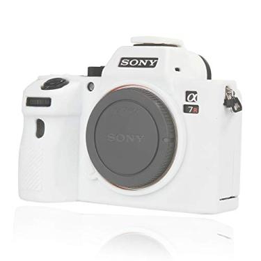 Imagem de Capa de câmera com capuz fácil para Sony Alpha a7III a7 III a7R III a7RIII a7SIII ILCE-7RM3 a73 a7R3 a7R Mark III capa protetora de silicone macia capa protetora de corpo capa protetora de proteção para câmera de pele, Branco