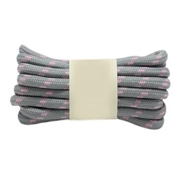 Imagem de Cadarços Redondos Para Caminhadas Ao Ar Livre, Cadarços Esportivos Para Crianças, Tênis, Cadarços De Comprimento(Light gray pink,120cm)