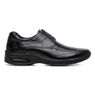 Imagem de Sapato Social Couro Jota Pe Preto Air Life Conforto 10905-Masculino
