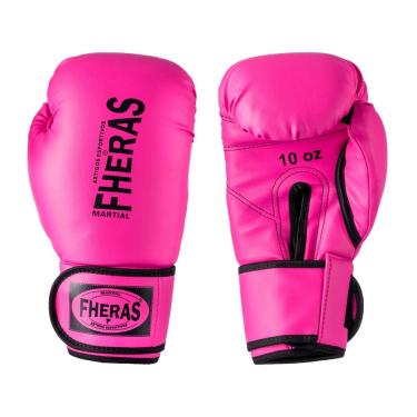 Imagem de Luva de Boxe Muay Thai mma 10oz Rosa Fheras