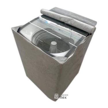 Imagem de CAPA PARA MÁQUINA DE LAVAR PANASONIC 18KG IMPERMEÁVEL FLEX (Cinza)