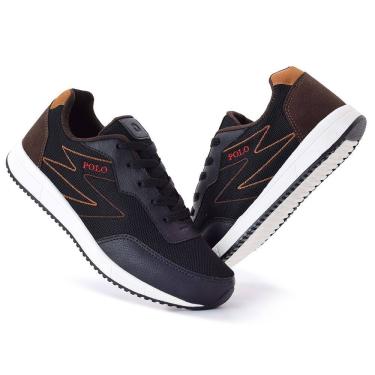 Imagem de Sapatênis Masculino Casual Polo Sapato Academia Branco Tênis BF Shoes	