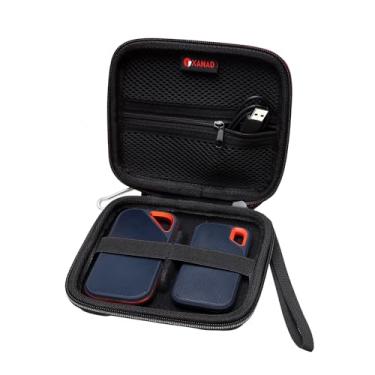 Imagem de XANAD Capa de disco rígido para Sandisk ou Samsung SSD, serve para unidades externas de estado sólido Sandisk Pro ou Samsung T7 Shield/T7 Touch 250GB-4TB - preta