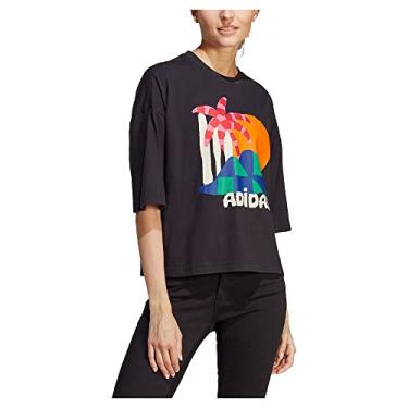 Imagem de Camiseta Adidas Farm Rio Feminino - Preto