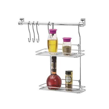 Imagem de Prateleira de Parede Organizador Cozinha Suspenso e Ganchos